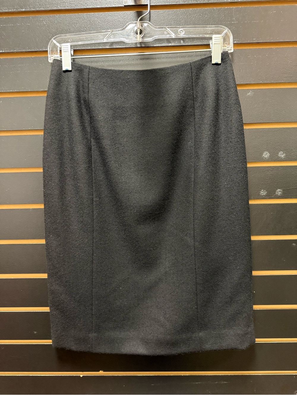 Suzelle Women’s Black 100% Wool Pencil Skirt Size 4 Lined Career